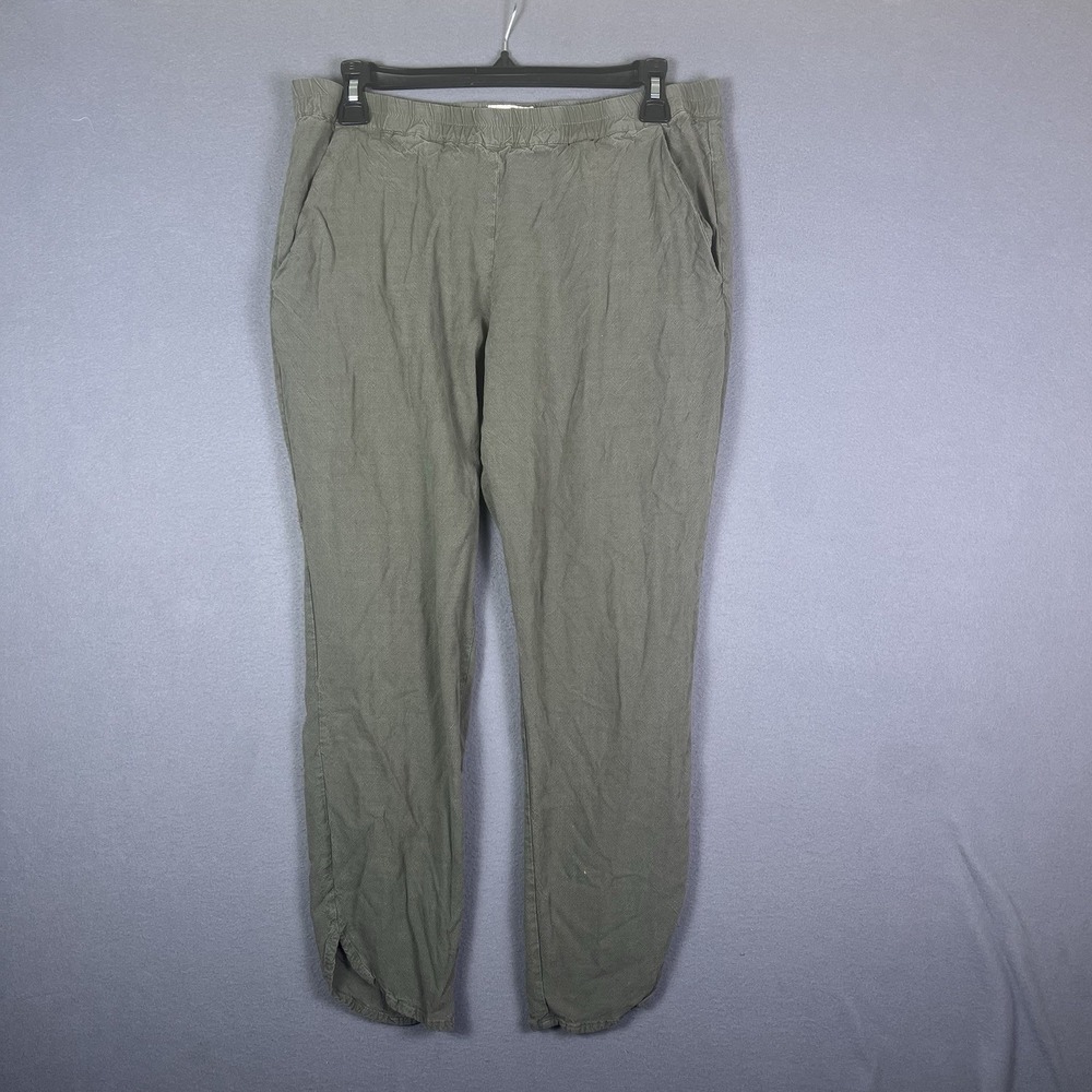 Marine Layer Allison Pants Womens M Dusty Olive Green Tencel Pull On Casual